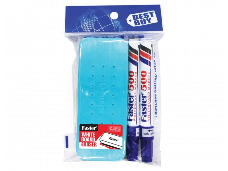 WHITEBOARD ERASER WITH 2PCS 500 WHITEBOARD MARKERS