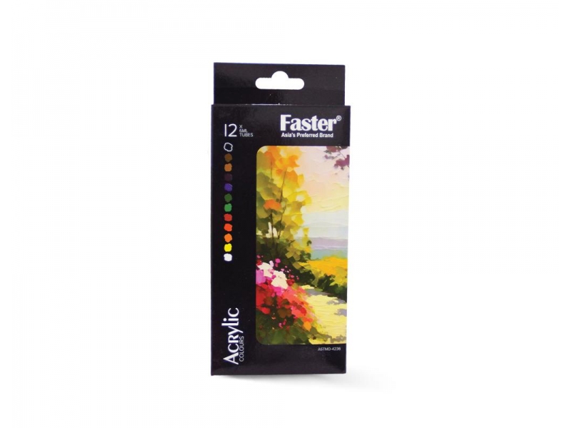 ACRYLIC COLOUR 6ML 12 COLOURS