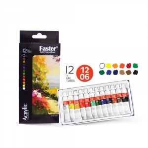 ACRYLIC COLOUR 6ML 12 COLOURS