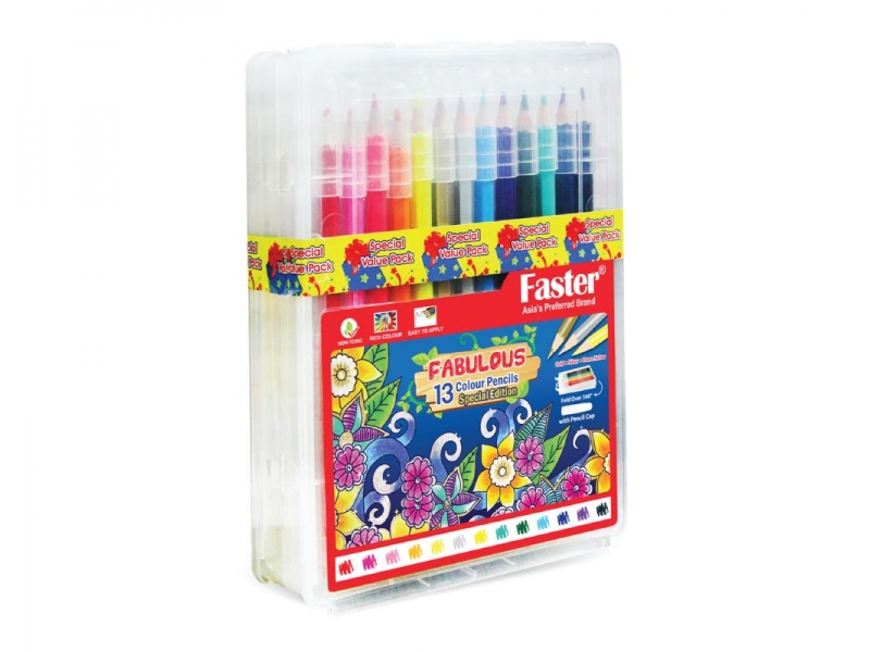 FABULOUS COL. PENCILS 25L WITH PENCIL