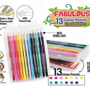 FABULOUS COL. PENCILS 13L WITH PENCIL