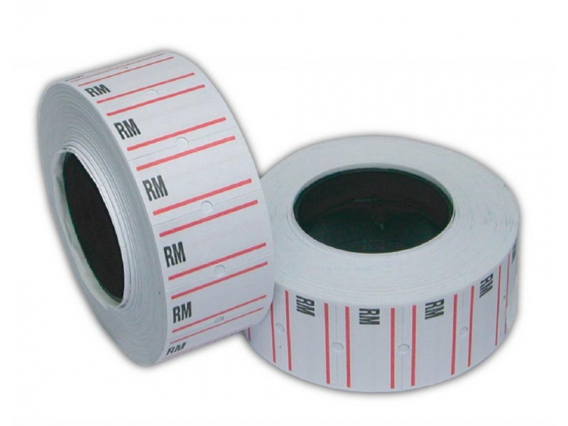 DOUBLE RED LINE LABEL ROLL