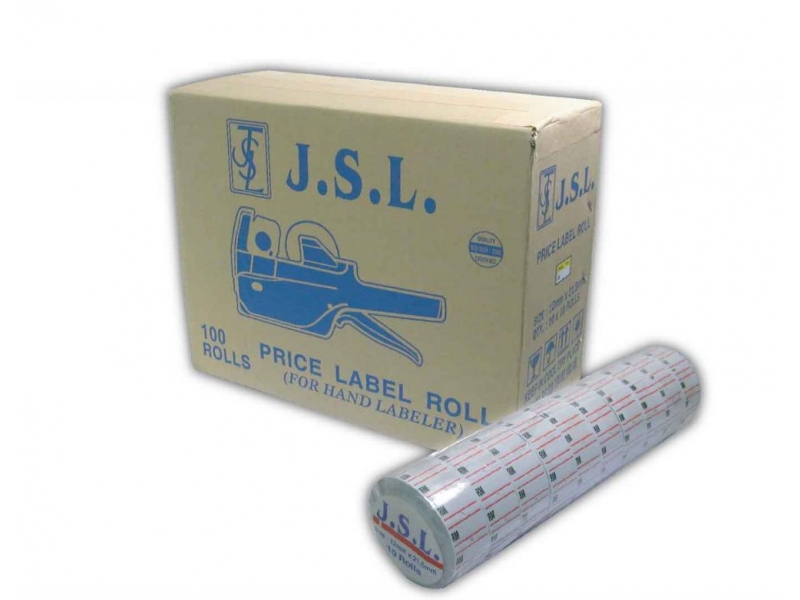 DOUBLE RED LINE LABEL ROLL