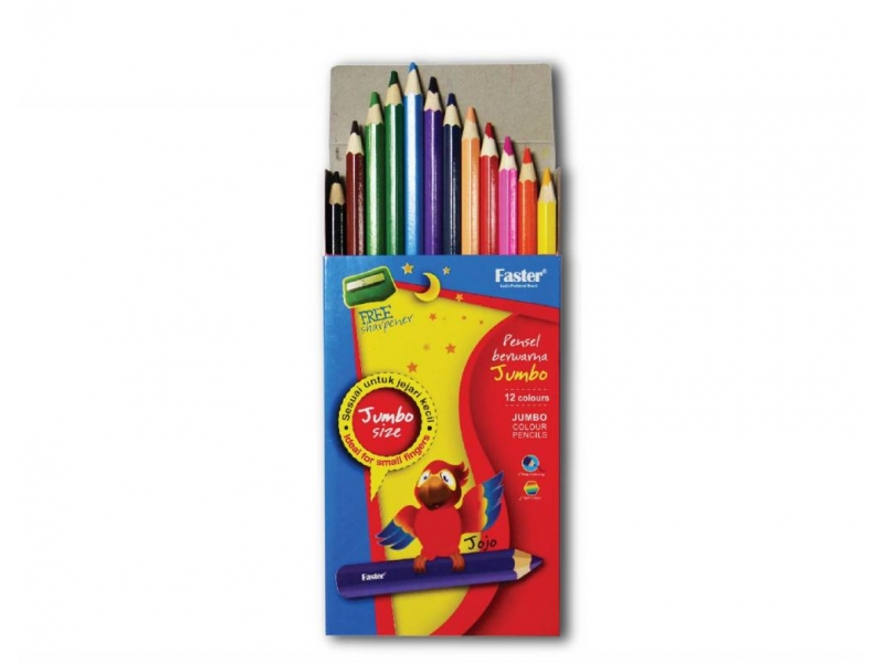 JOJO COLOUR PENCILS 12L