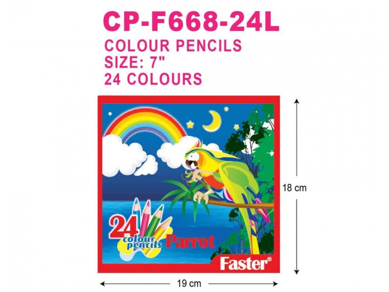 PARROT COLOUR PENCILS 24L