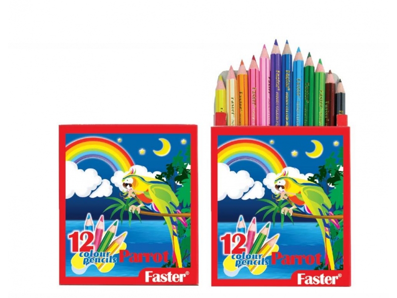 PARROT COLOUR PENCILS 12S
