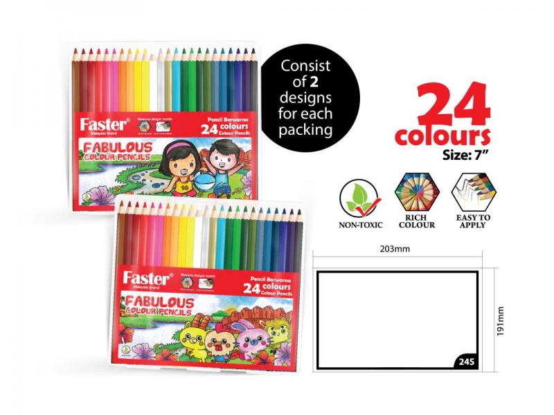 FABULOUS COL. PENCILS 24L