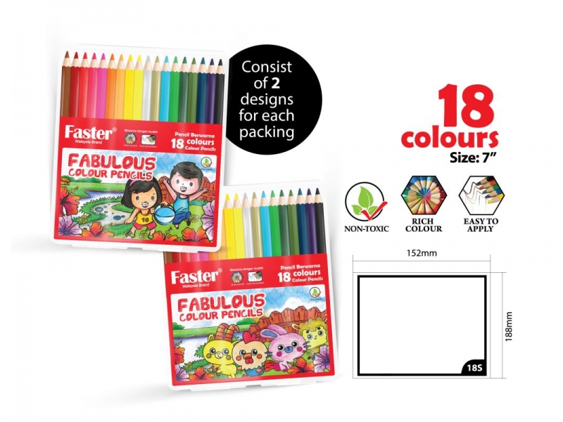 FABULOUS COL. PENCILS 18L
