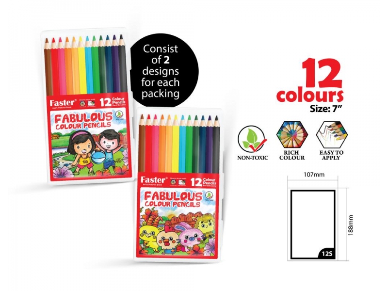 FABULOUS COL. PENCILS 12L