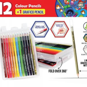 FABULOUS COL. PENCILS 12L WITH PENCIL