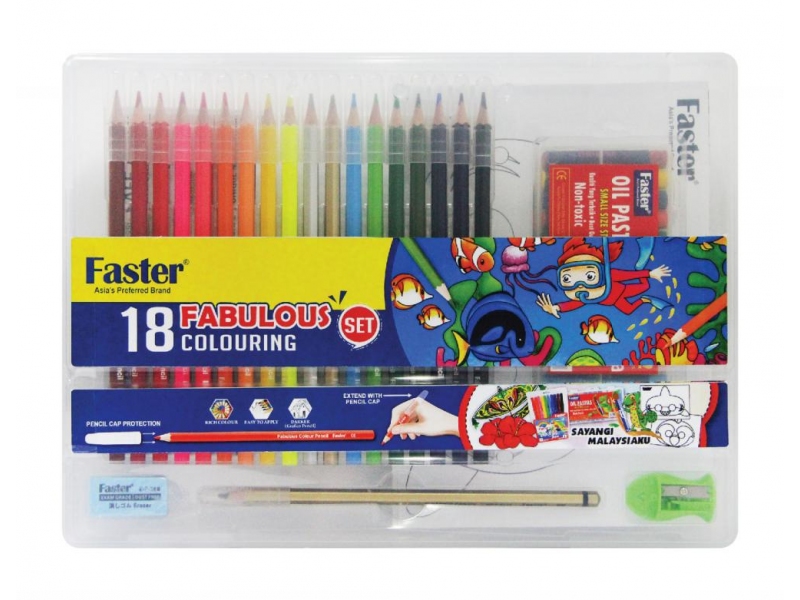 FABULOUS COL. PENCILS 18L SET
