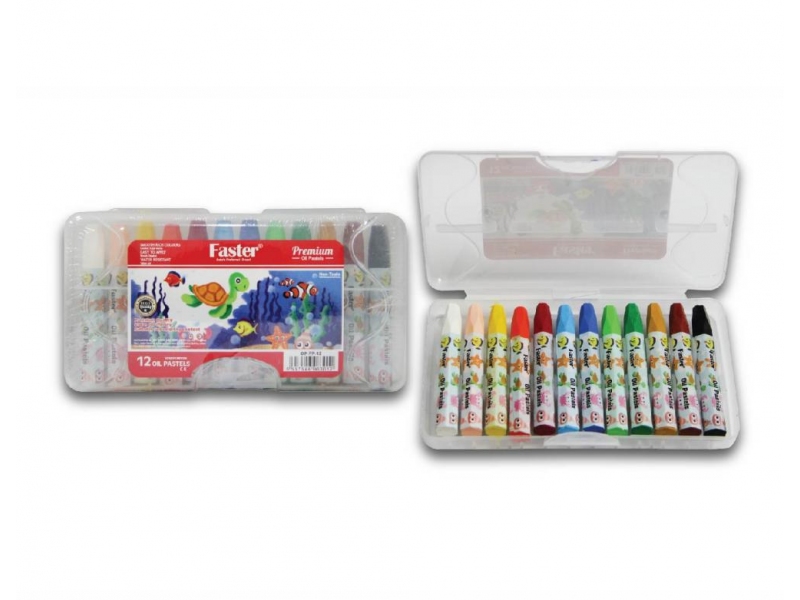 FASTER OIL PASTEL 12 COLOURS