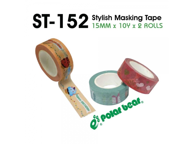 PB STYLISH MASKING TAPE (15MM*10Y*2'R)