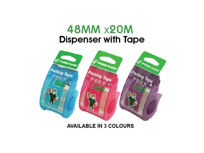 DISPENSER W/TAPE 48MM x 20M