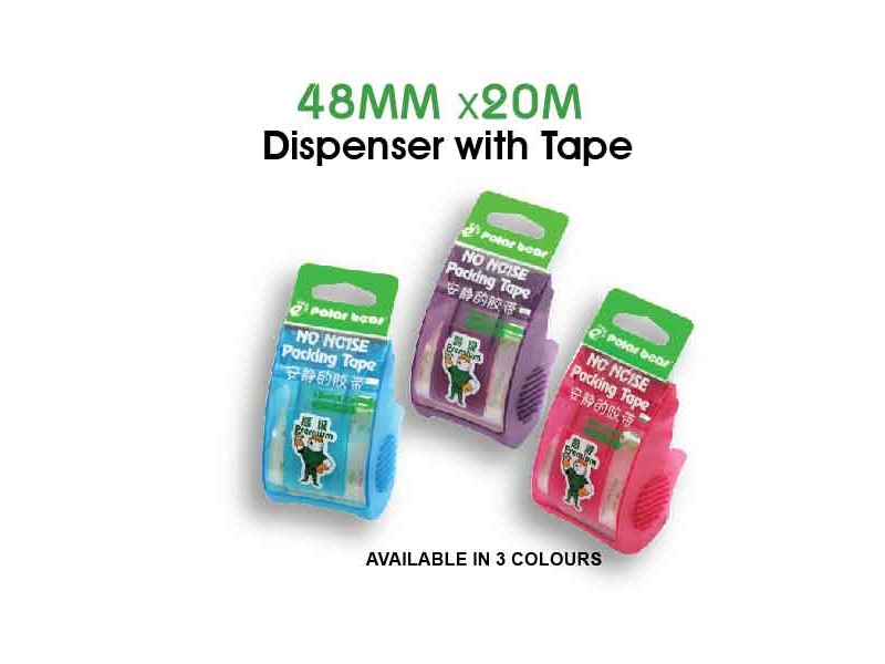 DISPENSER W/TAPE 48MM x 20M