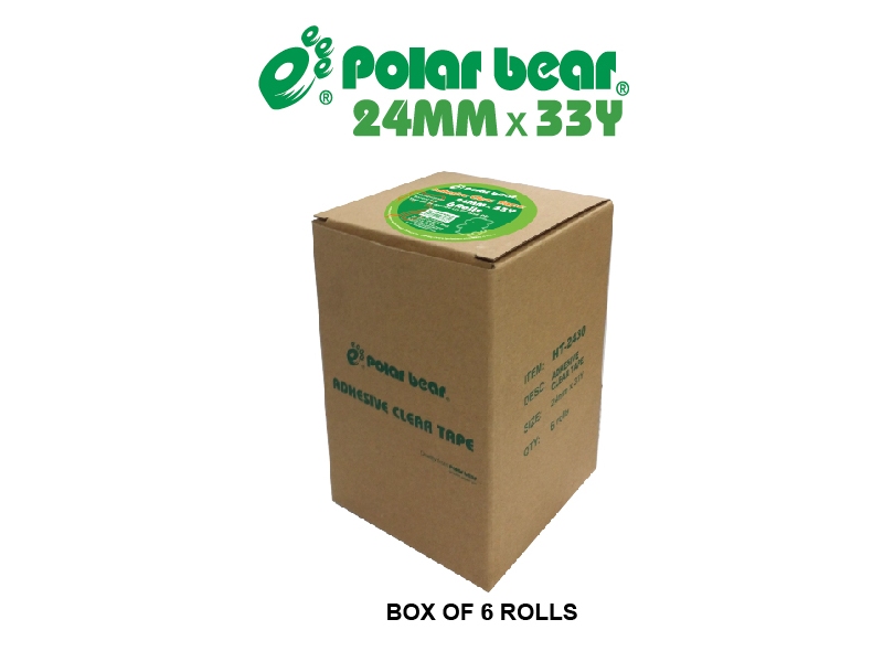 ADHESIVE CLEAR TAPE 24MM x 33Y