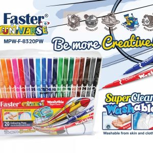 SUPER CLEAN WASHABLE COLOURING PENS 20 COLOURS