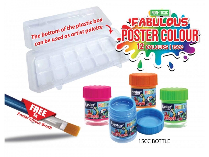 POSTER COLOUR 12 COLOURS